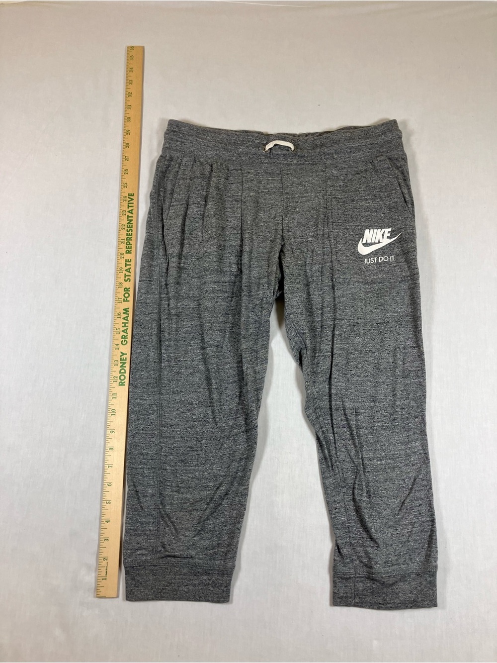 Nike Gray Kids Jogger Pants with White Logo